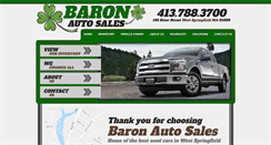 Desktop Screenshot of baronautosalesma.com