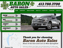 Tablet Screenshot of baronautosalesma.com